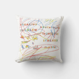 Aquarius Child Zodiac Pillow Kudde