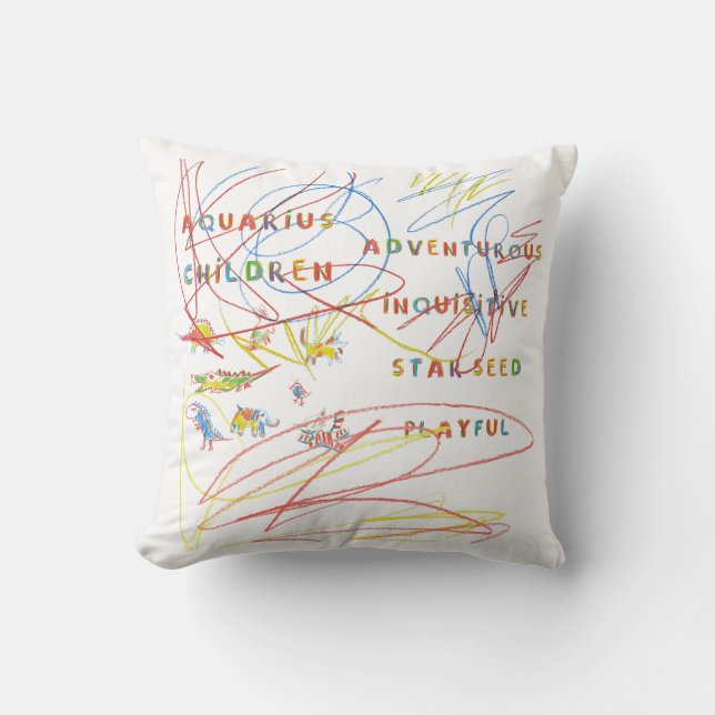 Aquarius Child Zodiac Pillow Kudde (Framsida)