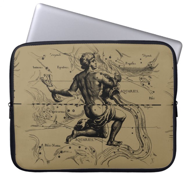 Aquarius Constellation Hevelius 1690 Engrave Laptop Fodral (Framsidan)