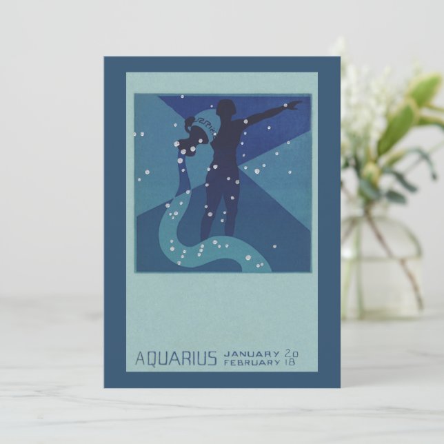 Aquarius Constellation, Vintage Zodiac Astrology (Stående Fram)