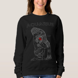 Aquarius Dark Astrology | Minimal Occult Zodiac T Shirt