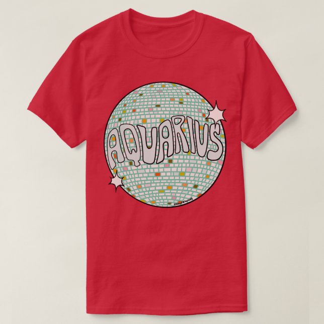 Aquarius Disco Boll T Shirt (Design framsida)
