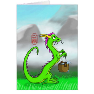Aquarius/Dragon Hälsningskort