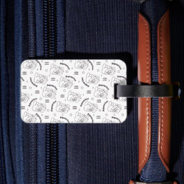 Aquarius Dreams: Zodiac Bunny Mönster III Bagagebricka