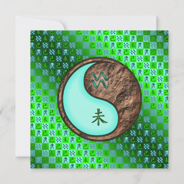Aquarius & Earth Goat Kort (Framsida)