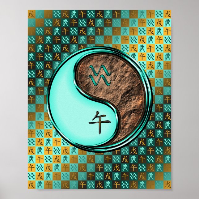Aquarius & Earth Horse Poster (Framsidan)