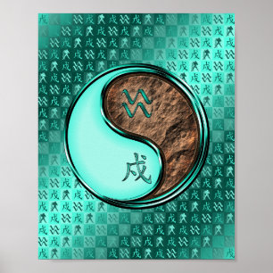 Aquarius & Earth Hund Poster