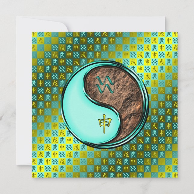 Aquarius & Earth Monkey Kort (Framsida)