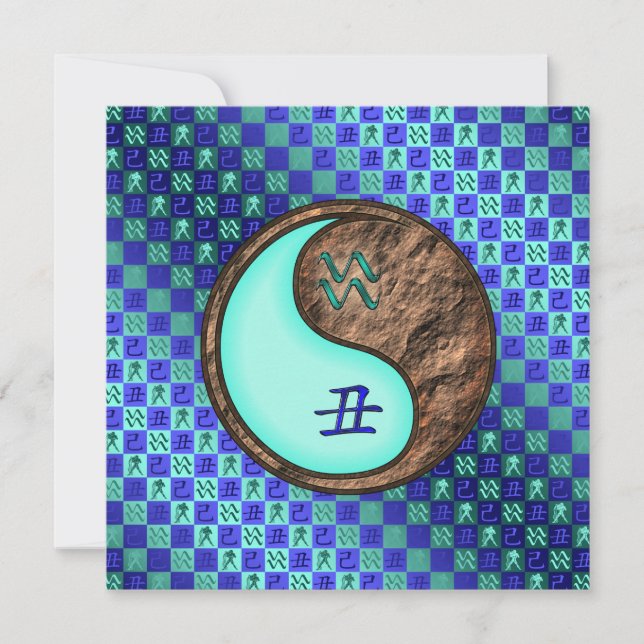 Aquarius & Earth Ox Kort (Framsida)