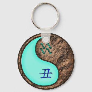 Aquarius & Earth Ox Nyckelring