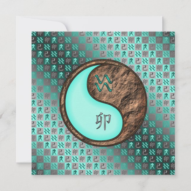 Aquarius & Earth Rabbit Kort (Framsida)