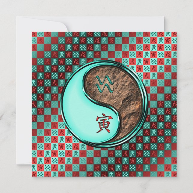 Aquarius & Earth Tiger Kort (Framsida)