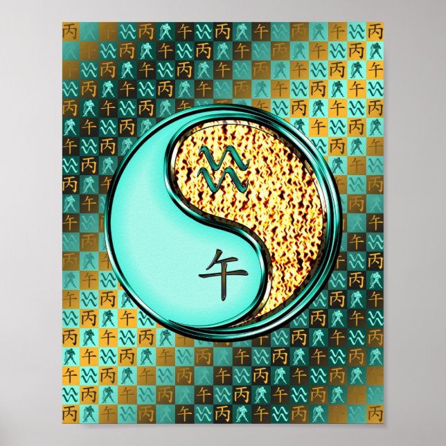 Aquarius & Fire Horse Poster (Framsidan)