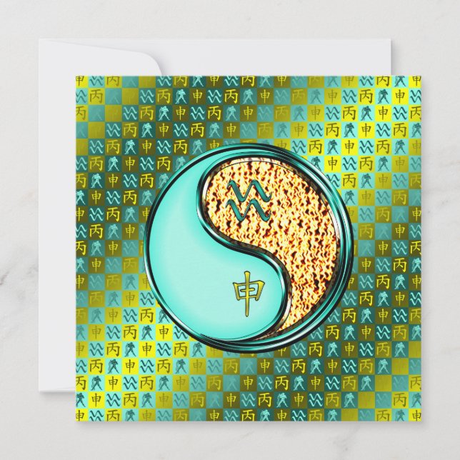 Aquarius & Fire Monkey Kort (Framsida)