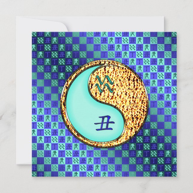 Aquarius & Fire Ox Kort (Framsida)