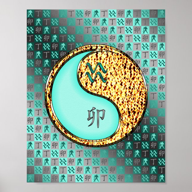 Aquarius & Fire Rabbit Poster (Framsidan)