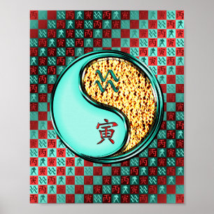 Aquarius & Fire Tiger Poster