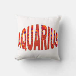 Aquarius - Firey Orange Gult Blue Kudde