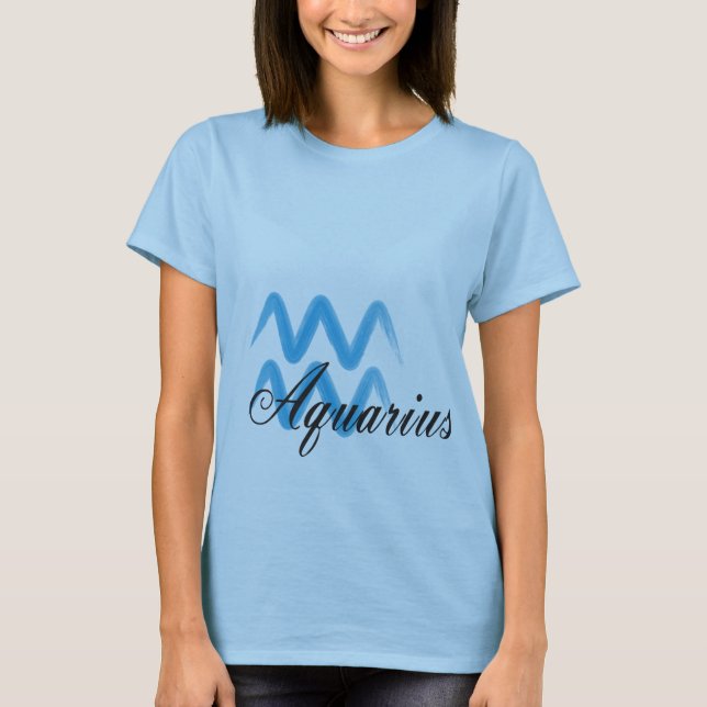 AQUARIUS FÖR ZODIAC T T-SHIRT (Framsida)