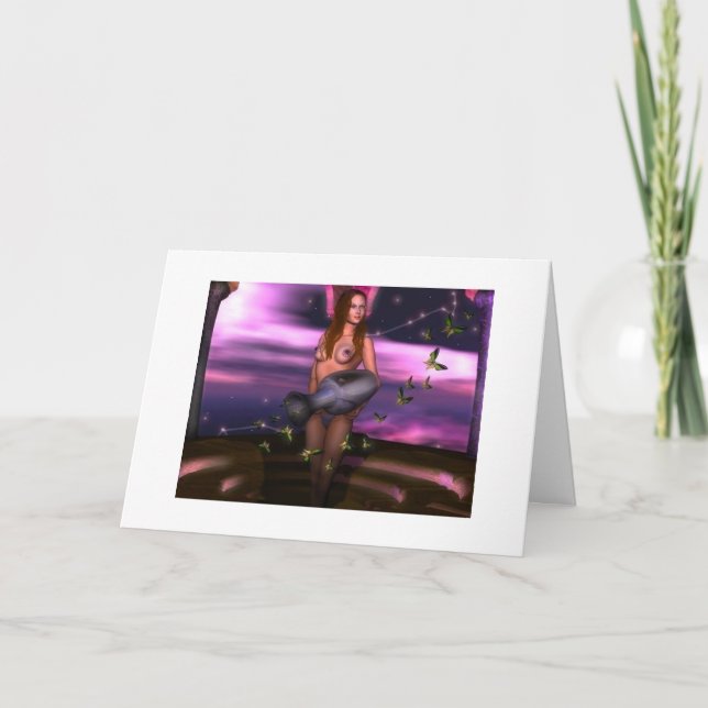 Aquarius för Zodiacgrattis på födelsedagen~ Kort (Framsida)