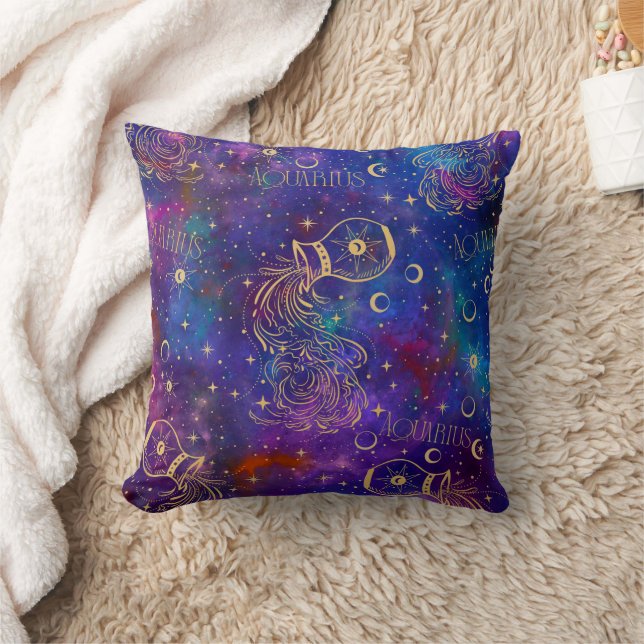 Aquarius Galaxy Dekorativ kudde (Filt)