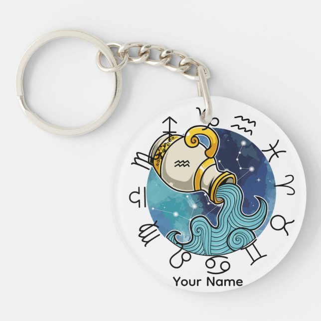 Aquarius & Gemini Acrylic Keychain (Framsidan)