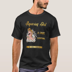 Aquarius Girl Birthday Queen Zodiac Sign Horoscope T Shirt