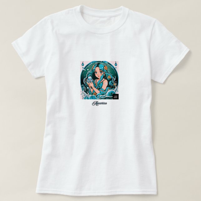 Aquarius Girl T Shirt (Design framsida)
