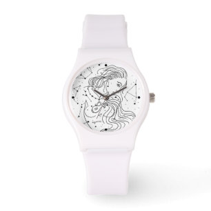 Aquarius Girl Zodiac-tecken Armbandsur