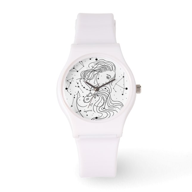 Aquarius Girl Zodiac-tecken Armbandsur (Framsida)