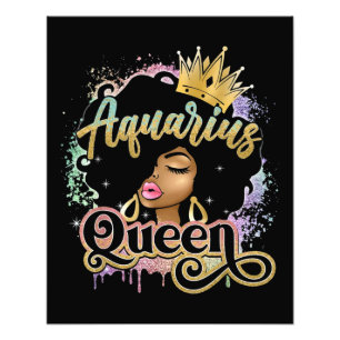 Aquarius Girls Black Queen Fototryck