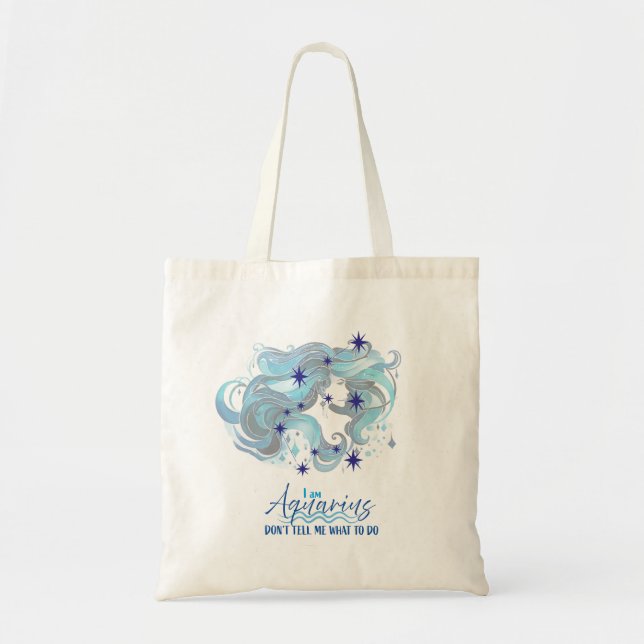 Aquarius Girls Tote Bag Tygkasse (Framsidan)