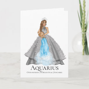 Aquarius guddess med personlighet och tränar födel kort