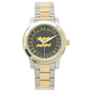 AQUARIUS GULD ZODIAC BIRTHDAY JEWEL ARMBANDSUR