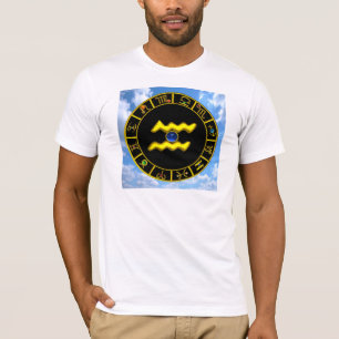 AQUARIUS /GULD ZODIAC BIRTHDAY JEWEL TEE