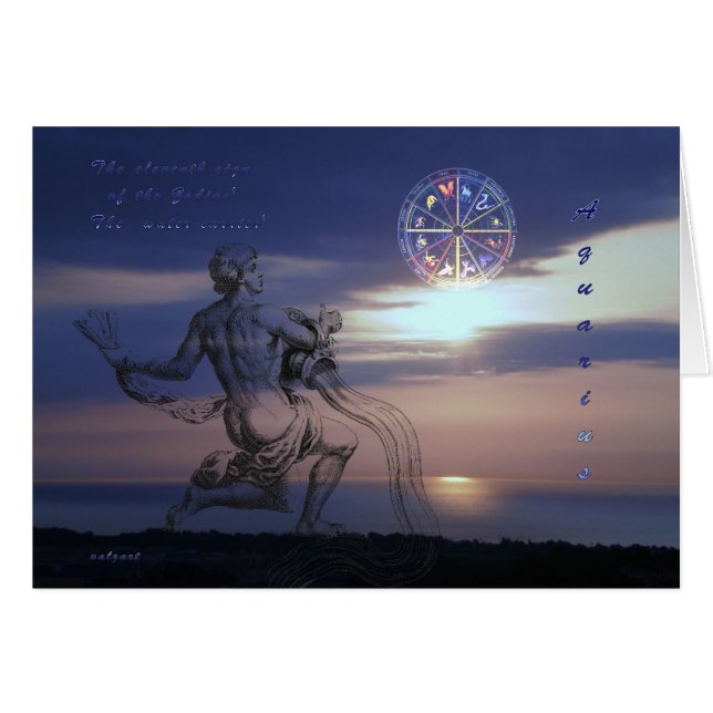 Aquarius Hälsningskort (Framsidan Horizontal)