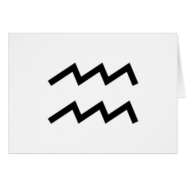Aquarius Hälsningskort (Framsidan Horizontal)