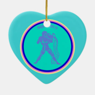 Aquarius Heart Ornament