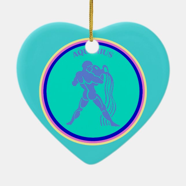 Aquarius Heart Ornament (Baksidan)