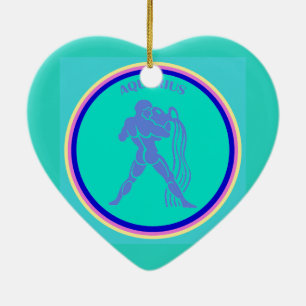 Aquarius Heart Ornament