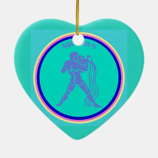 Aquarius Heart Ornament (Baksidan)