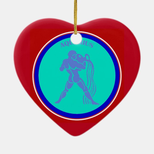 Aquarius Heart Ornament (Baksidan)