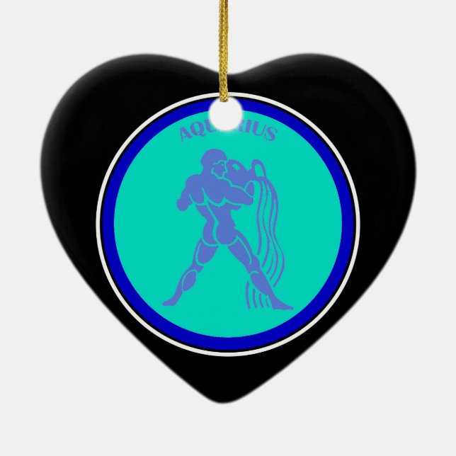 Aquarius Heart Ornament (Baksidan)