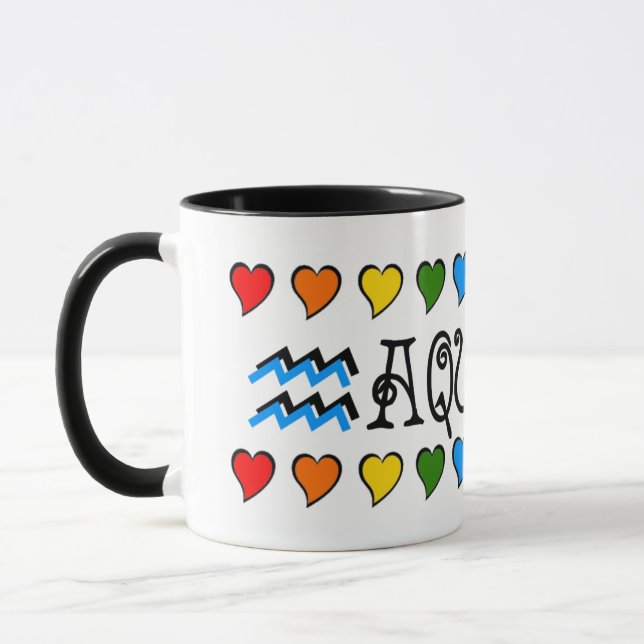 Aquarius Hearts Mugg (Vänster)