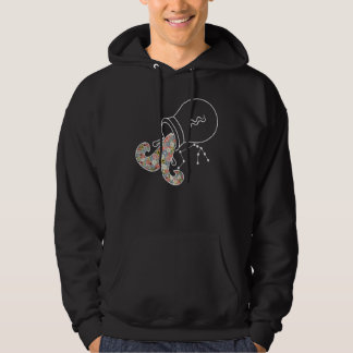 Aquarius Hippie Zodiac Flowers Peace Kärlek Unity Hoodie