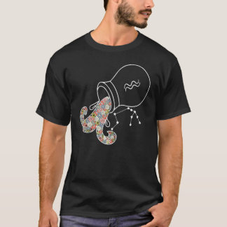 Aquarius Hippie Zodiac Flowers Peace Kärlek Unity T Shirt