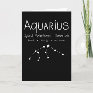 Aquarius Horoscope Astrology Stjärntecken Birthday Kort