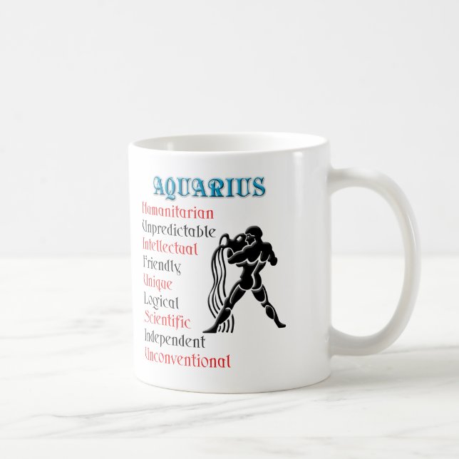 Aquarius Horoscope Zodiac-tecken Kaffemugg (Höger)