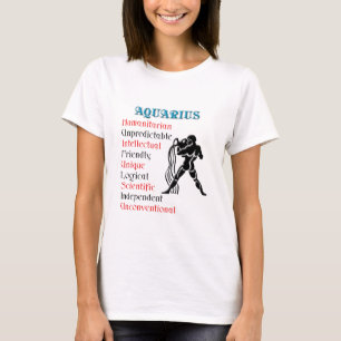 Aquarius Horoscope Zodiac-tecken T-shirt