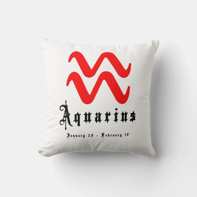 Aquarius, Horoscope, zodiak, astrologi Kudde (Framsida)